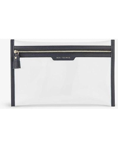 Anya Hindmarch Loose Pocket Big Things Woven Pouch - White