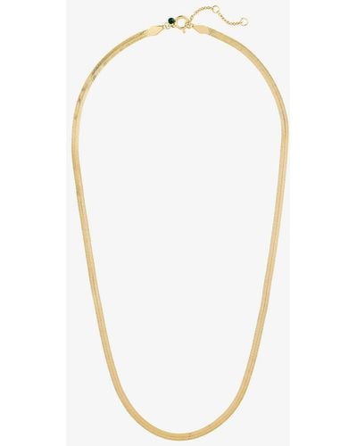 Enamel Copenhagen Caroline Snake-chain 18ct Yellow -plated Sterling-silver Necklace - White