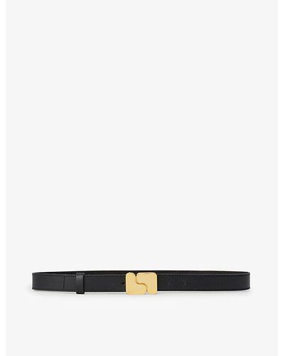 Soeur Ninon Logo-buckle Leather Belt - Black