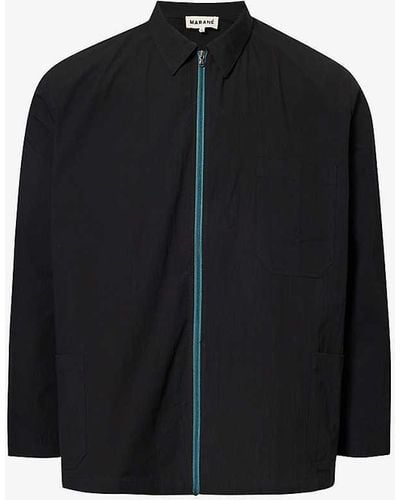 Marané Relaxed-fit Three-pocket Linen Jacket X - Blue