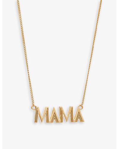 Rachel Jackson Mama 22ct Yellow -plated Sterling Silver Necklace - Metallic