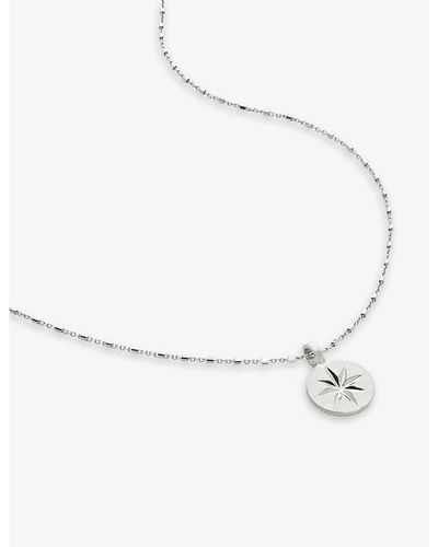 Monica Vinader Station Sterling-silver Chain Necklace - White