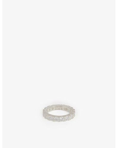 Hatton Labs Eternity Sterling- And Cubic-zirconia Ring - White