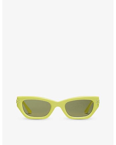 Gentle Monster Vis Viva Y7 Cat-eye Branded-arm Acetate Sunglasses - Green