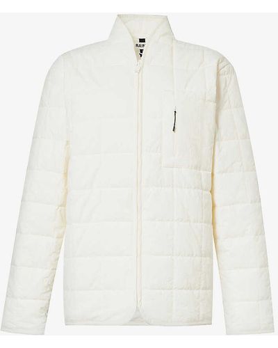 Rains Giron Quilted Regular-fit Shell Jacket - White