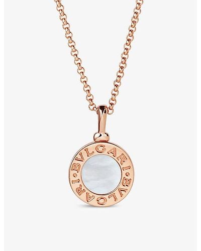 BVLGARI 18ct Rose-gold And Mother-of-pearl Necklace - White
