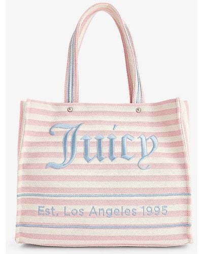 Juicy Couture Branded Twin-handle Cotton-blend Tote Bag - Pink