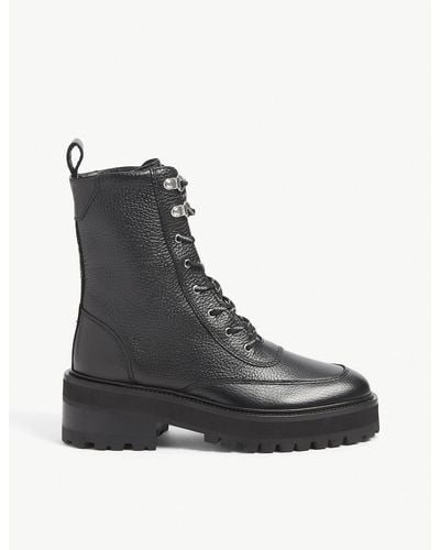 The Kooples Pebbled Leather Boots - Black
