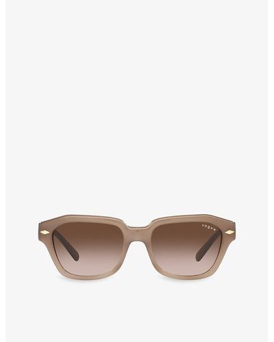 Vogue Vo5444s Irregular-frame Acetate Sunglasses - Brown