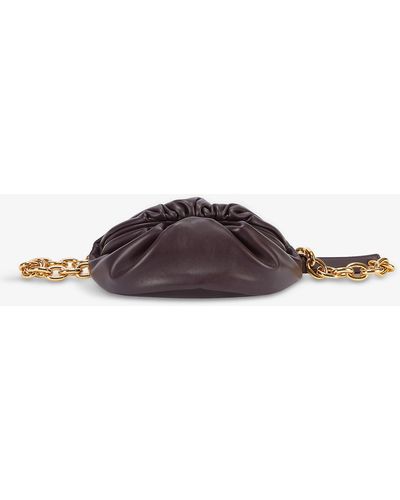 Bottega Veneta The Chain Pouch Leather Bum Bag - Brown