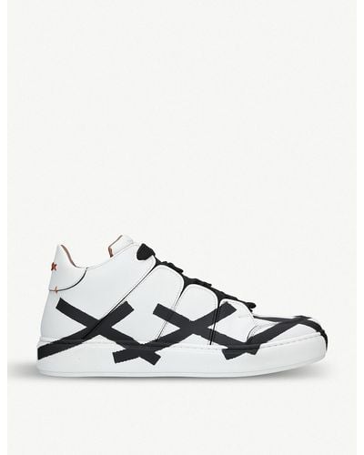 Zegna Cross Midtop Sneakers - White