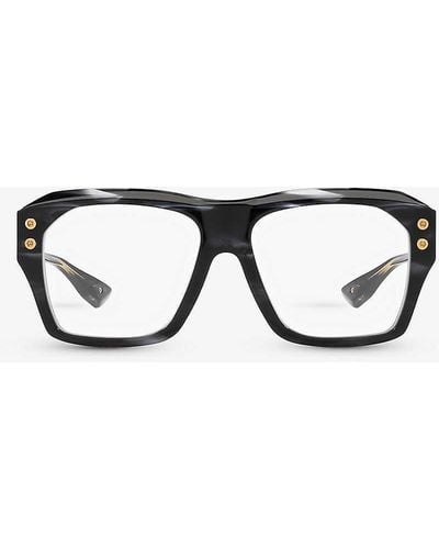 Dita Eyewear D4000433 Grand Apx Rectangle-frame Acetate Sunglasses - Black