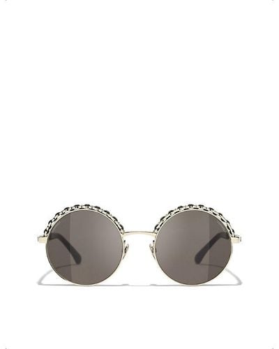 Chanel Round Sunglasses - Gray