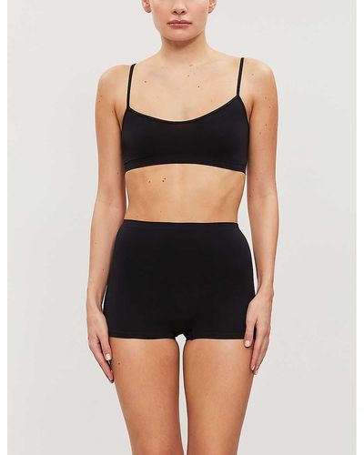 Hanro Touch Feeling Stretch-jersey Crop Top - Black