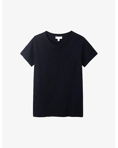 The White Company Round-neck Organic-cotton T-shirt - Blue