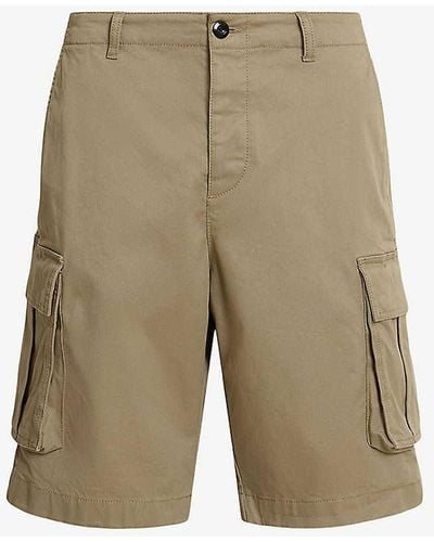 AllSaints Slane Patch-pocket Stretch Organic-cotton Cargo Shorts - Natural