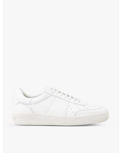 Sandro Magic Panel-detail Leather Low-top Trainers - White