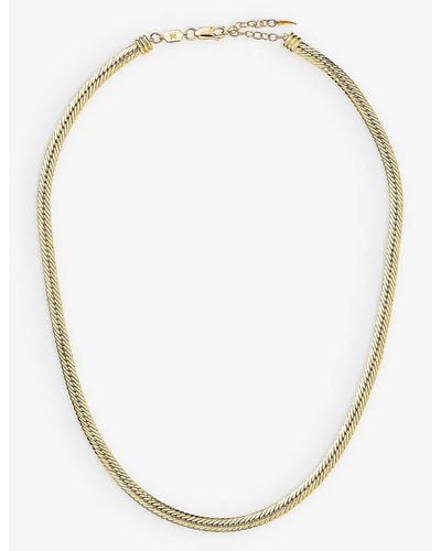 Missoma Camail 18ct Recycled Yellow -plated Brass Necklace - White