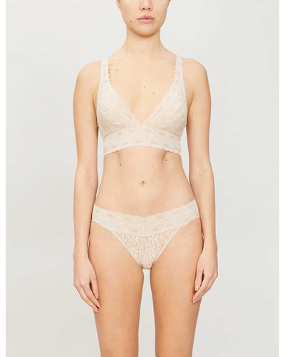 Wacoal Halo Triangle-cupped Stretch-lace Bra - Natural