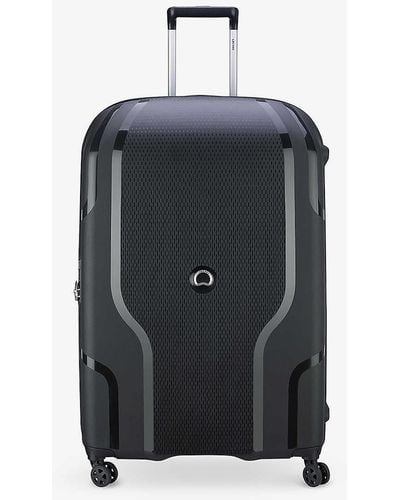 Delsey Clavel 4-wheel Xl Expandable Recycled-polypropylene Hard Check-in Suitcase - Black