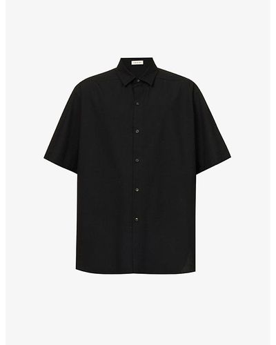 Fear Of God Eternal Relaxed-fit Stretch-cotton And Wool-blend Shirt - Black