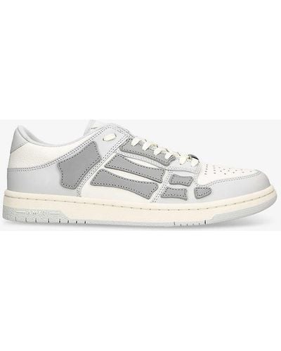 Amiri Skel Panelled Leather Low-top Trainers - White
