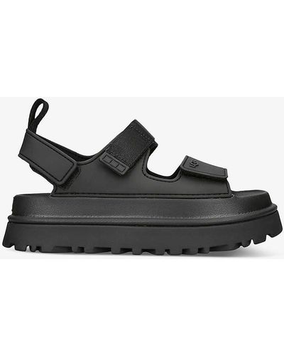 UGG Goldenglow Adjustable-strap Woven Sandals - Black