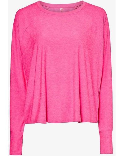 Beyond Yoga Featherweight Daydreamer Stretch-woven Sweatshirt - Pink
