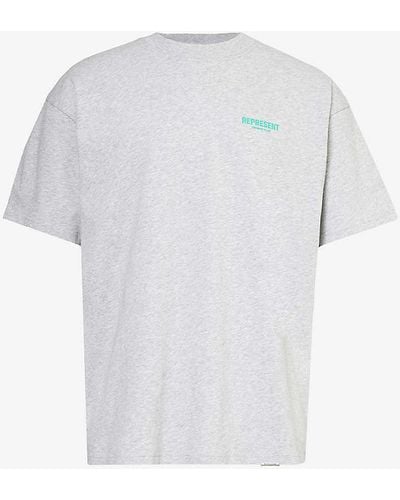 Represent Owners' Club Slogan-print Cotton-jersey T-shirt X - White
