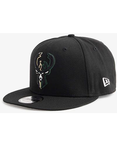 KTZ Milwaukee Bucks Split-logo 9fifty Cotton Cap - Black