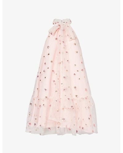 Sister Jane Layla Star Sequin-embellished Tulle Mini Dres - Pink