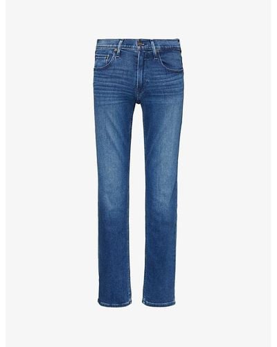 PAIGE Federal Slim-fit Straight-leg Stretch Denim-blend Jeans - Blue