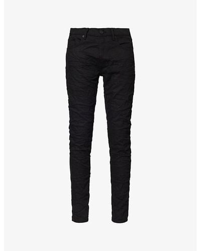 Purple Brand Five-pocket Slim-fit Slim-leg Stretch-denim Jeans - Black