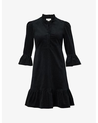 Aspiga Percy V-neck Stretch-cotton Mini Dress X - Black