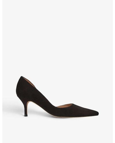 LK Bennett Hazel D'orsay Pointed Suede Courts - Black