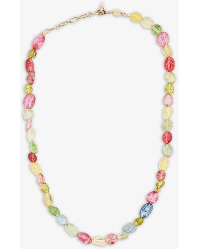 Anni Lu Tropicana Plated Brass Bead Necklace - Metallic