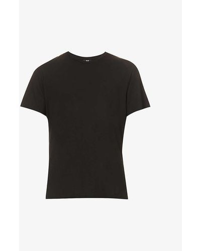PAIGE Cash Crewneck Cotton-blend T-shirt - Black