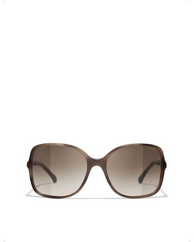 Chanel Square Sunglasses - Gray