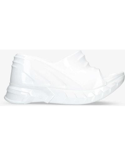 Givenchy Marshmallow Patent-rubber Wedge Mules - White