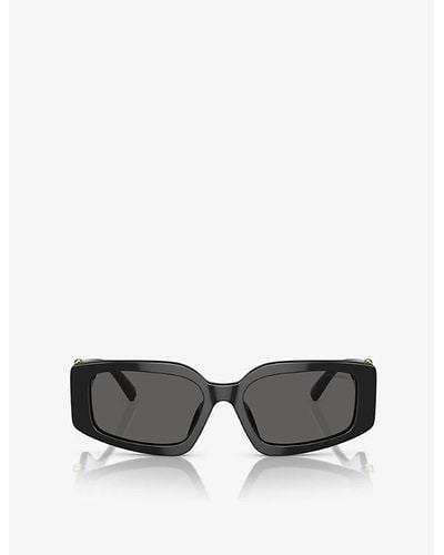 Tiffany & Co. Tf4208u Rectangle-frame Acetate Sunglasses - Black