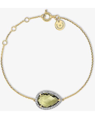 The Alkemistry Morganne Bello Alma 18ct Yellow-gold, 0.144ct Diamond And 3.520ct Quartz Bracelet - Metallic