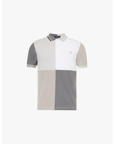 Fred Perry X Beams Brand-embroidery Regular-fit Cotton-piqué Polo Shirt X - White