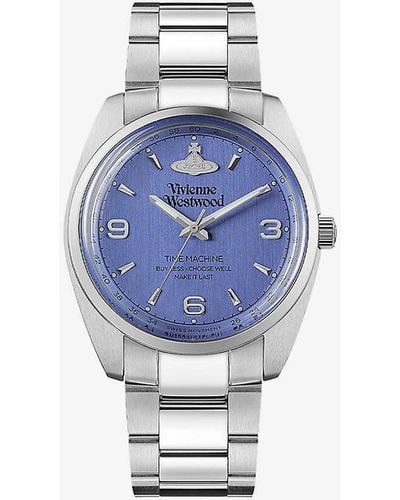 Vivienne Westwood Vv274mblsl Pennington Stainless-steel Quartz Watch - Blue