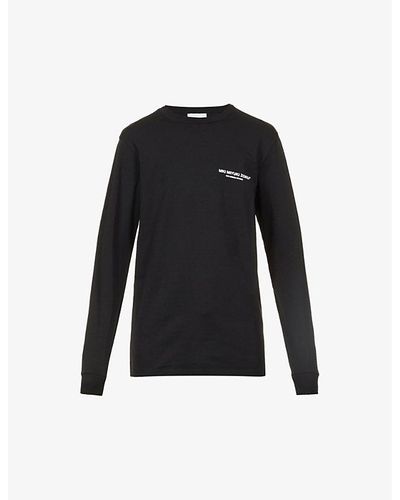 MKI Miyuki-Zoku Design Studio Brand-print Organic-cotton Jersey T-shirt - Black