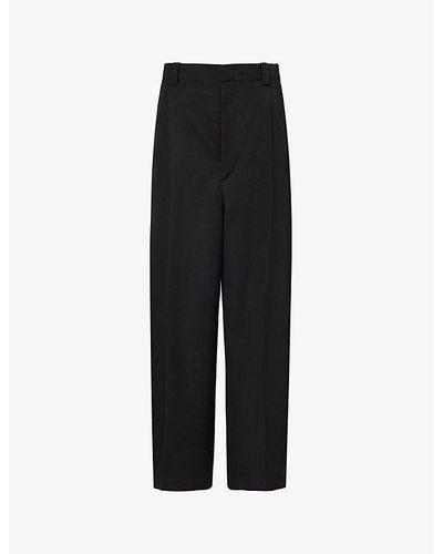 Jacquemus Le Pantalon Salti Relaxed-fit Wide-leg Wool Pants - Black