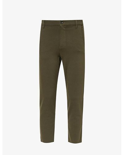 7 For All Mankind Travel Regular-fit Tapered Stretch-woven Pants - Green
