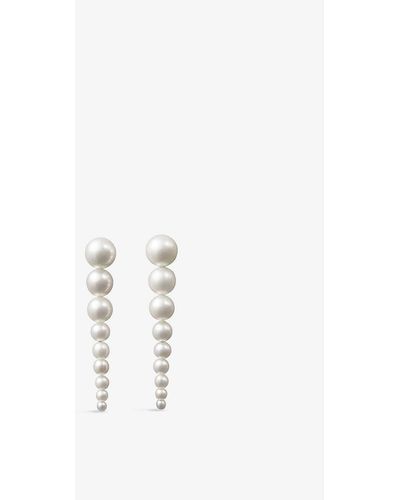 Sophie Bille Brahe Sienna 14ct Yellow-gold And Freshwater Pearl Drop Earrings - White