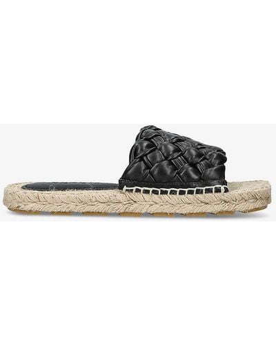 Bottega Veneta Jack Intrecciato-weave Leather Espadrilles - Black