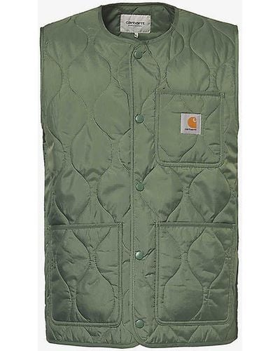 Carhartt Skyton Brand-patch Recycled-polyester Gilet - Green