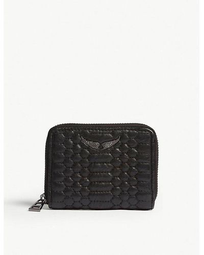 Zadig & Voltaire Matelasse Leather Wallet - Black